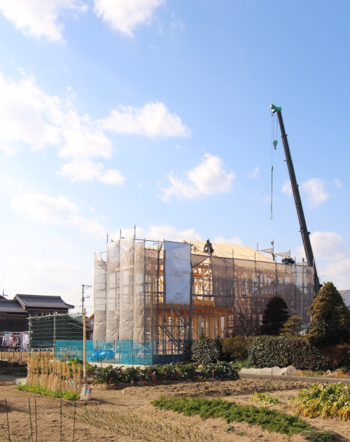 のどかな景色の中に建つ注文住宅