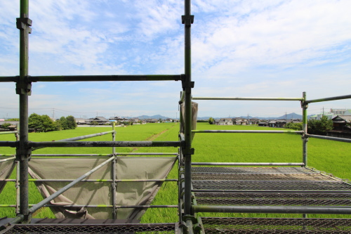 2階から見える田園風景がきれい